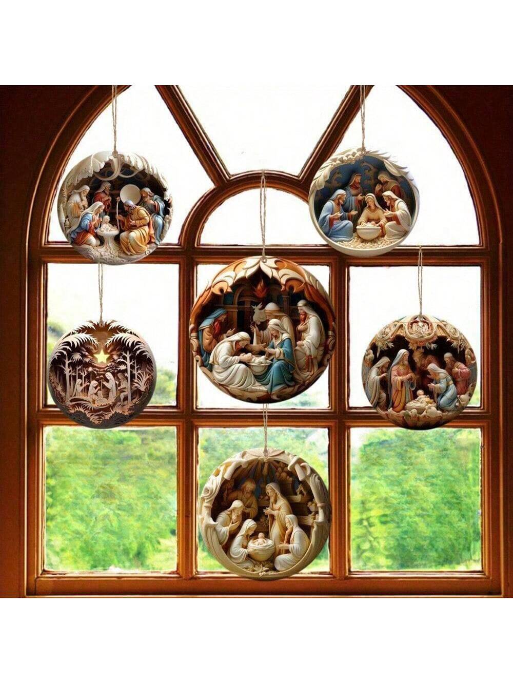 12-Piece Wooden Nativity Scene