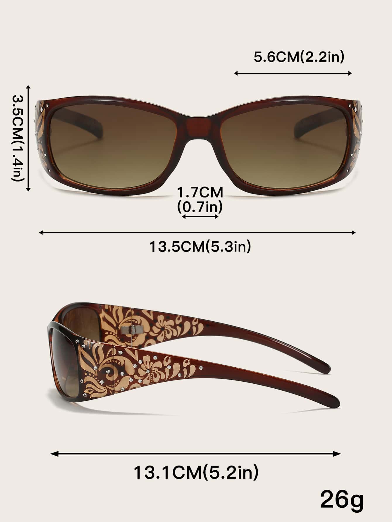 Women’s Rhinestone Ombre Lens Sunglasses