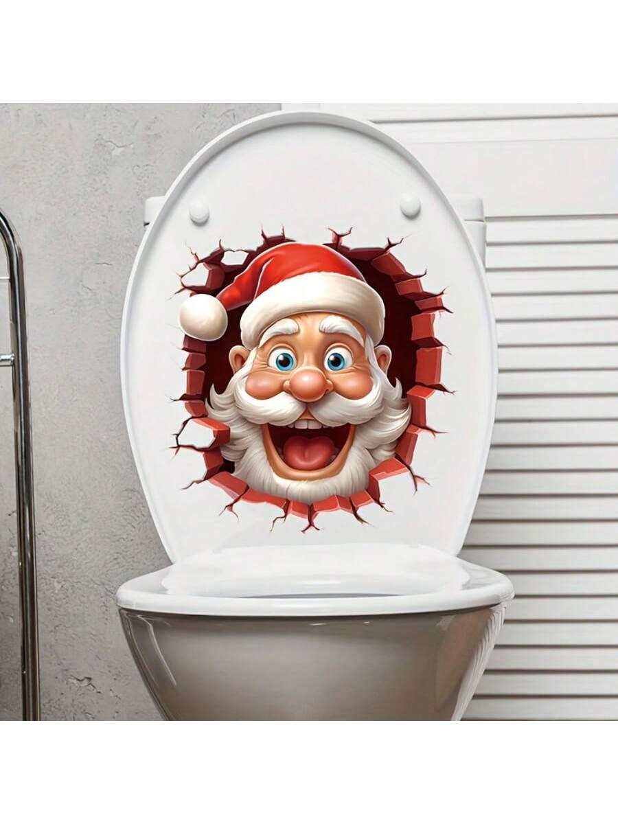 Santa Claus Christmas Toilet Stickers
