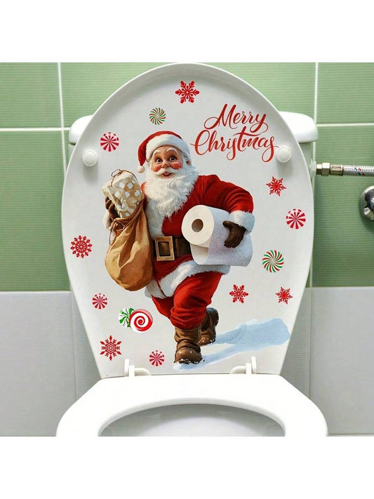 Santa Claus Christmas Toilet Stickers