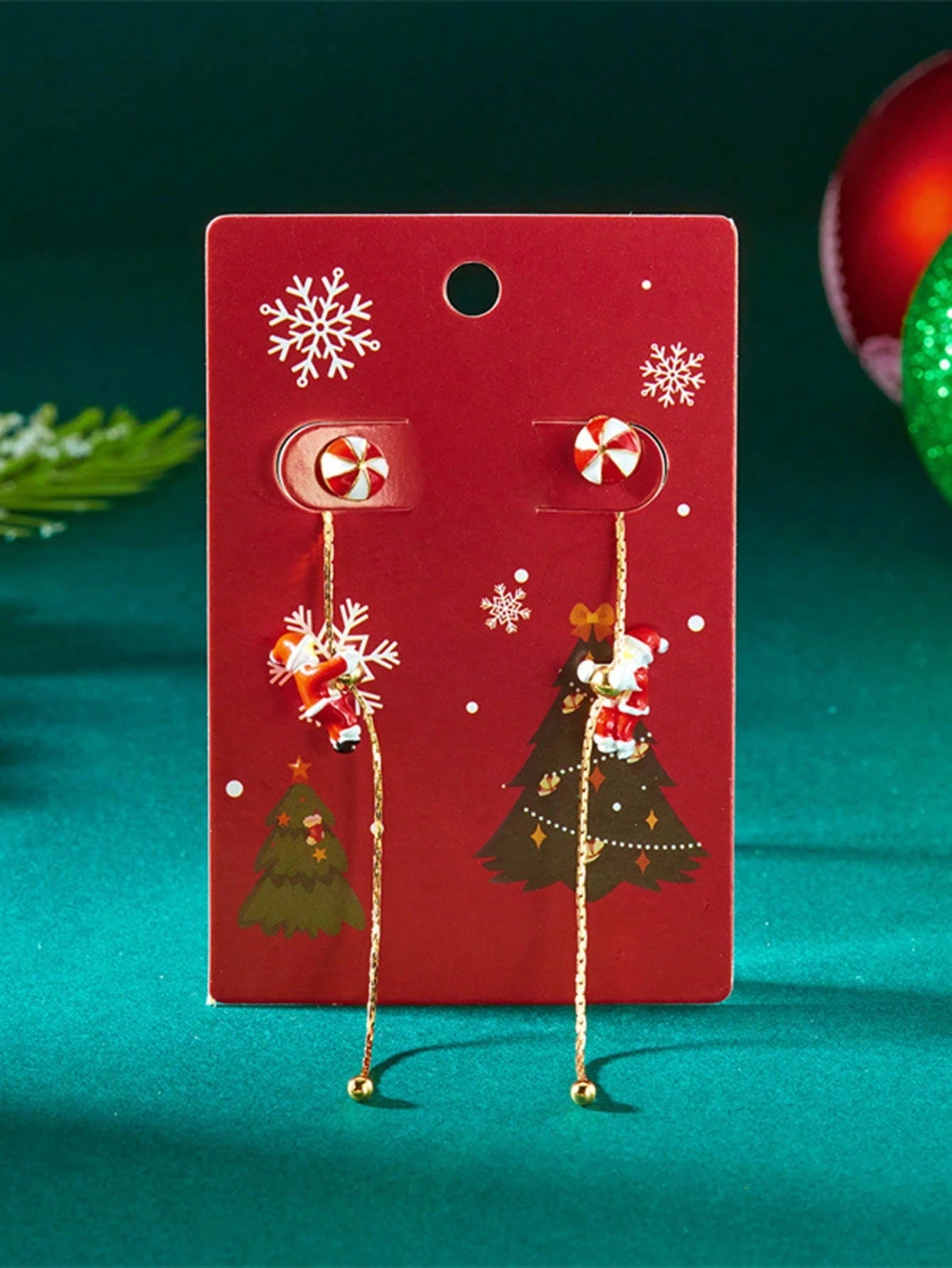 Creative Climbing Santa Claus Earrings