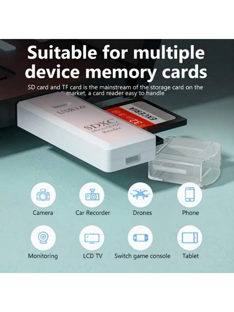 USB 3.0 2-in-1 Card Reader