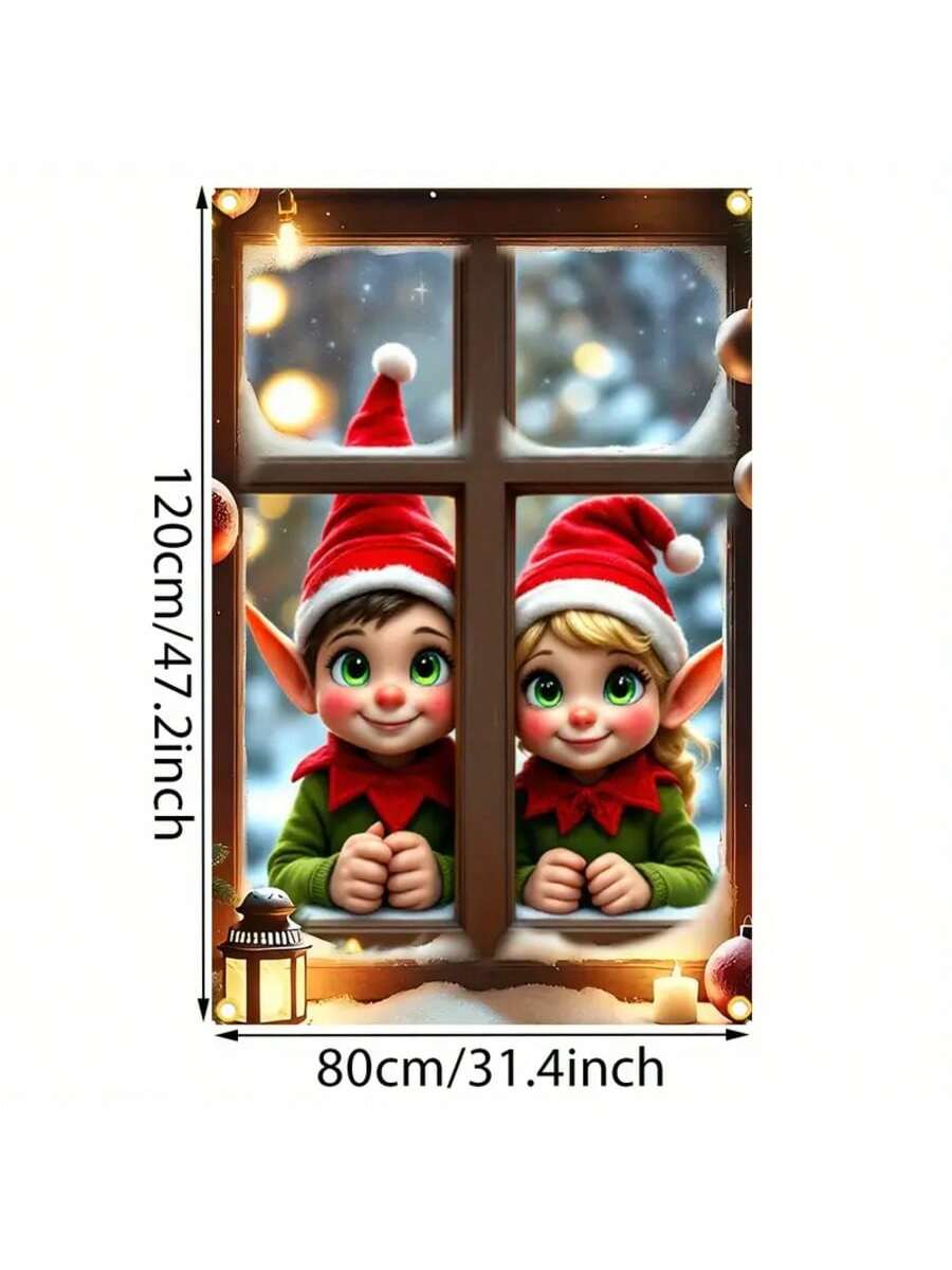 Santa Claus Elf Door Banner