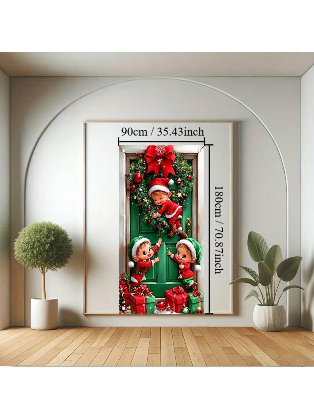 Santa Claus Elf Door Banner