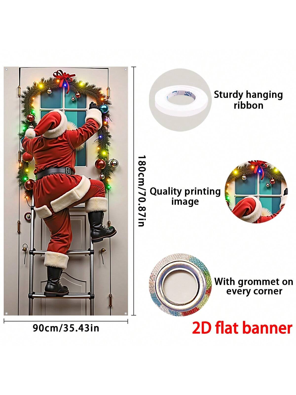 Merry Christmas Santa Door Banner