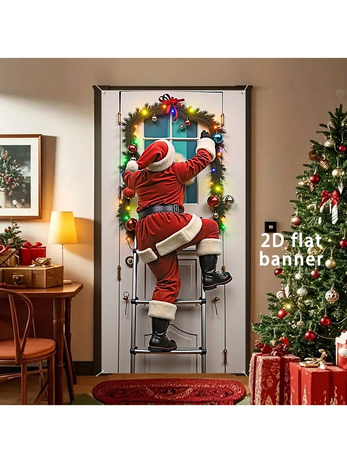 Merry Christmas Santa Door Banner
