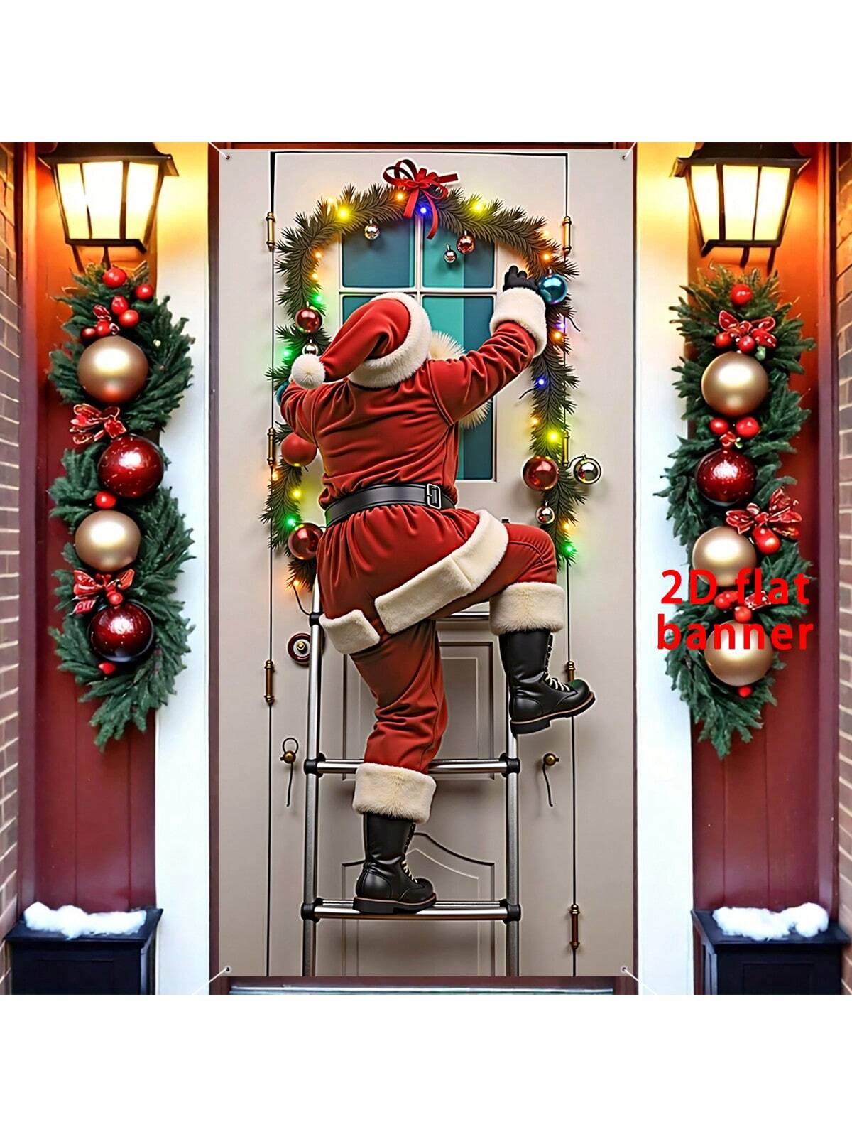 Merry Christmas Santa Door Banner