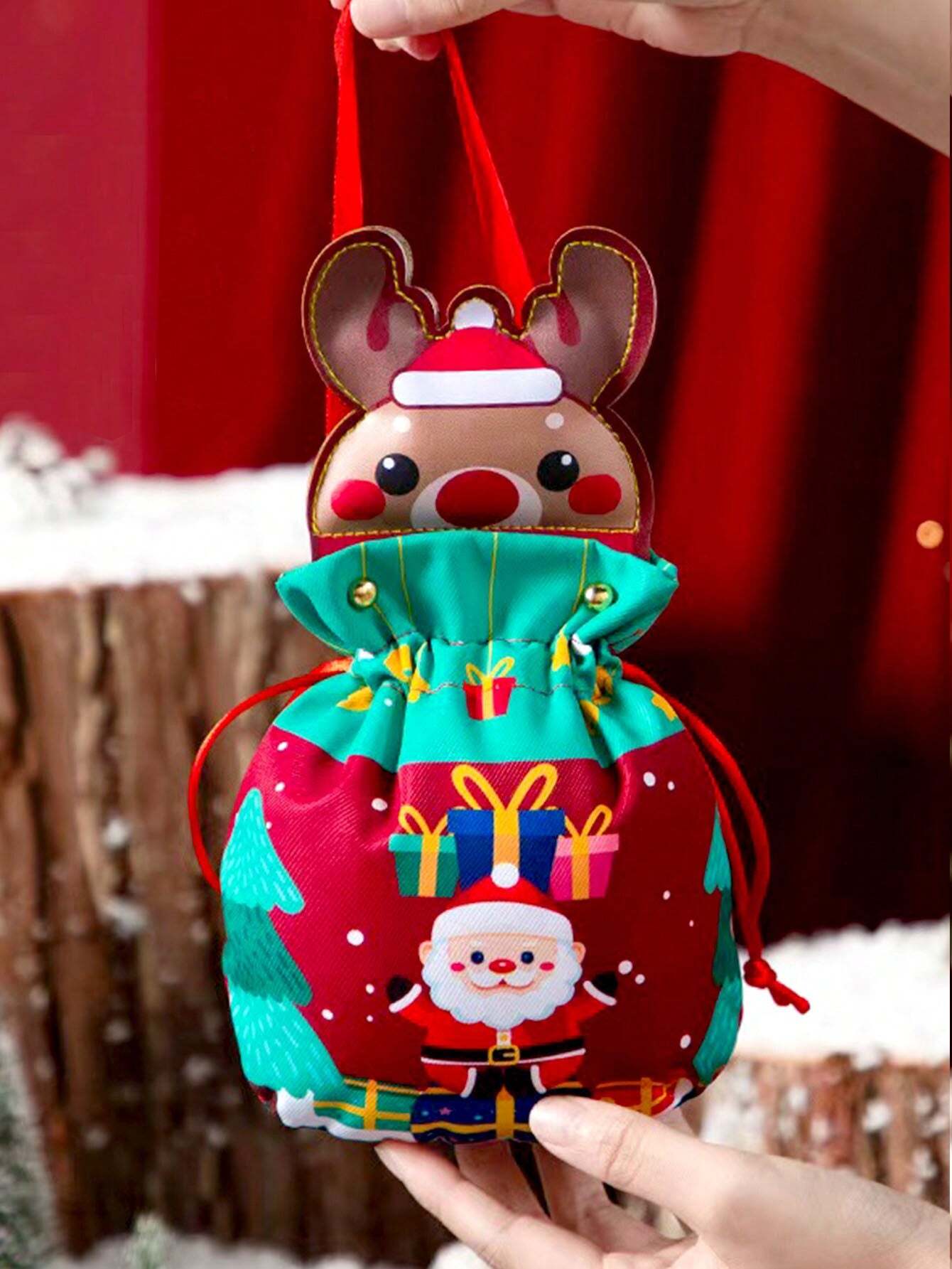 Christmas Santa Snowman Gift Bags