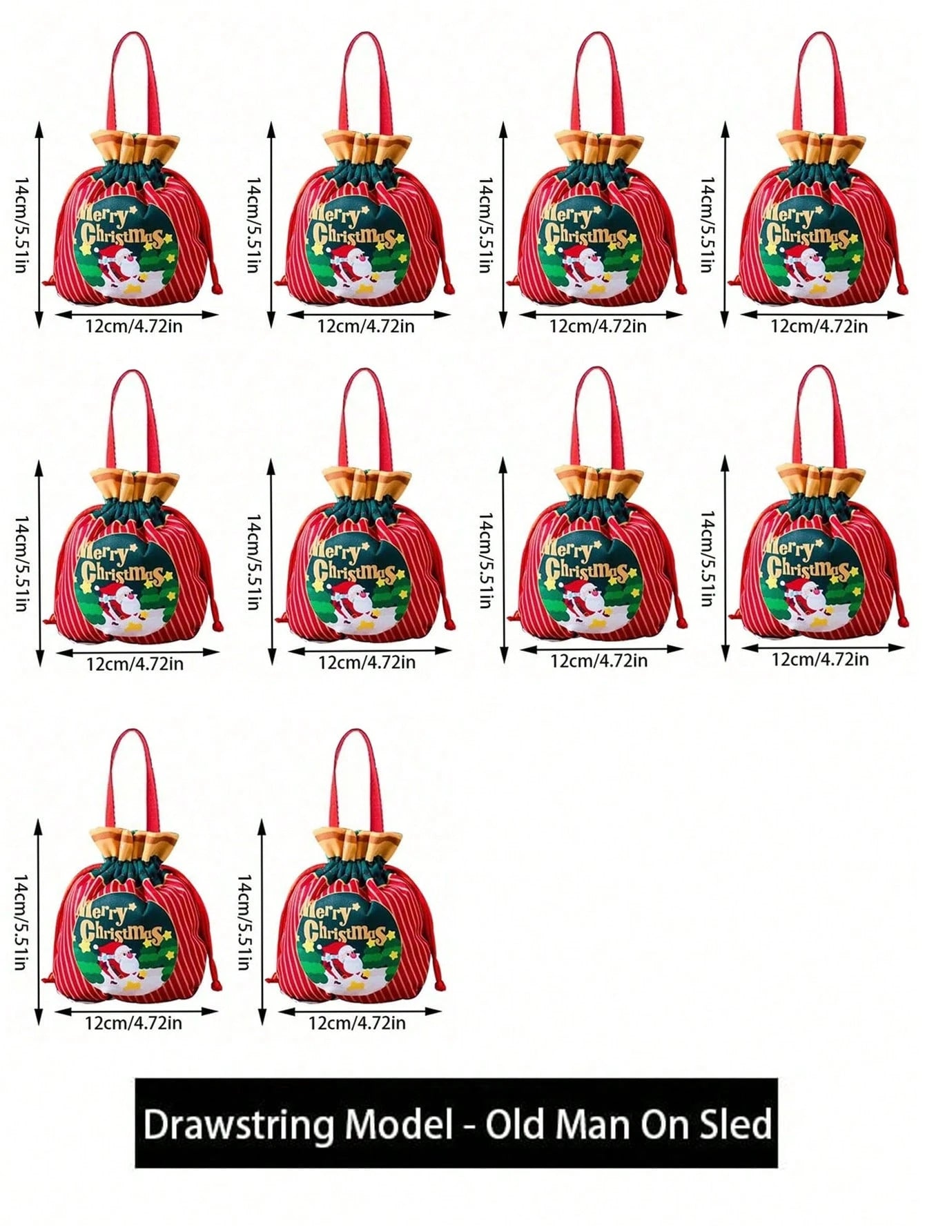 Christmas Santa Snowman Gift Bags