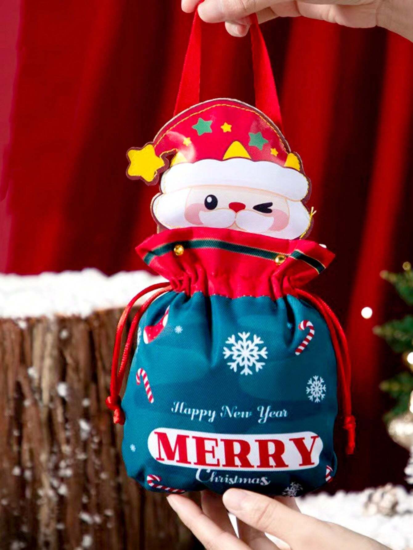 Christmas Santa Snowman Gift Bags