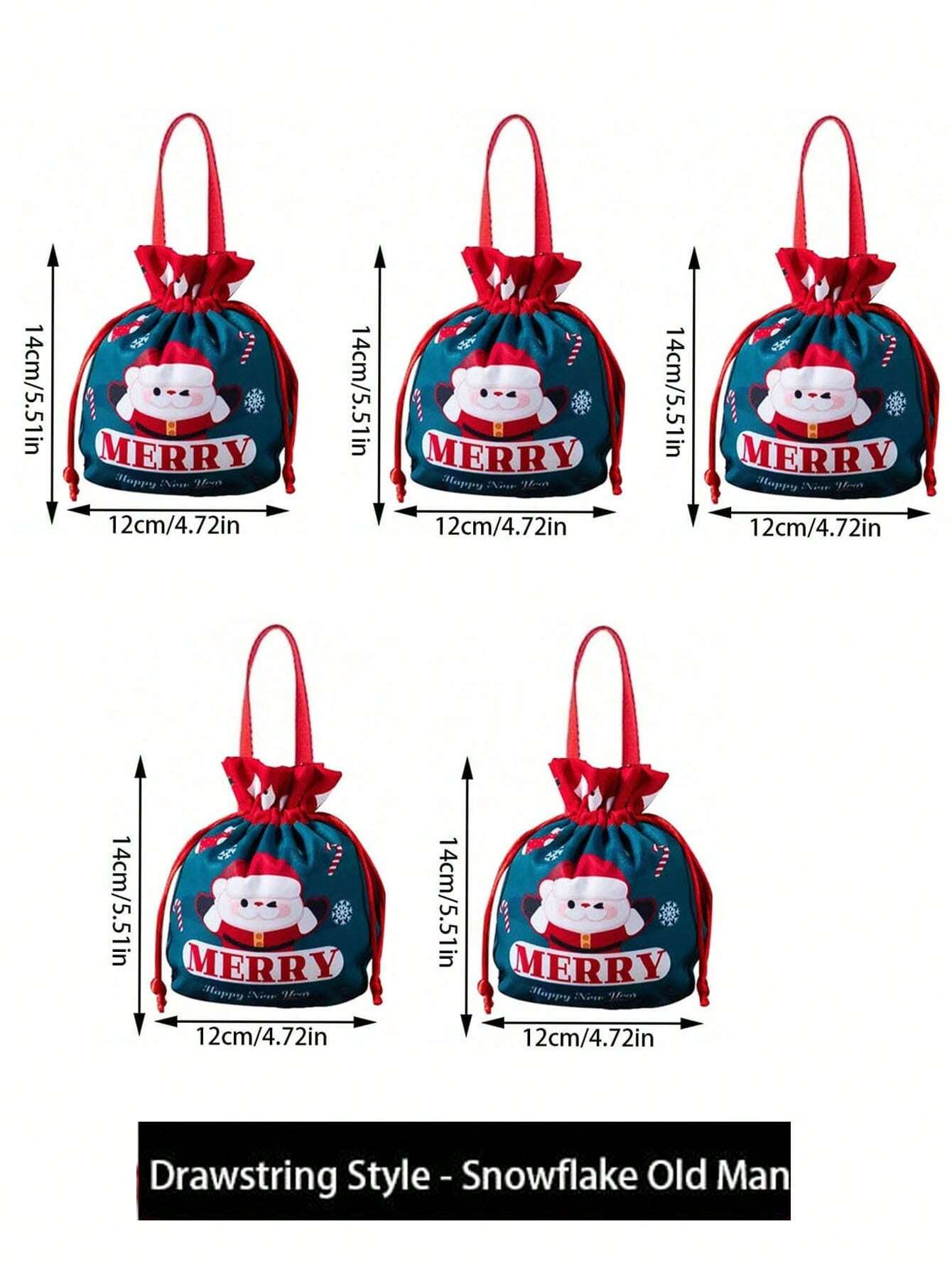 Christmas Santa Snowman Gift Bags