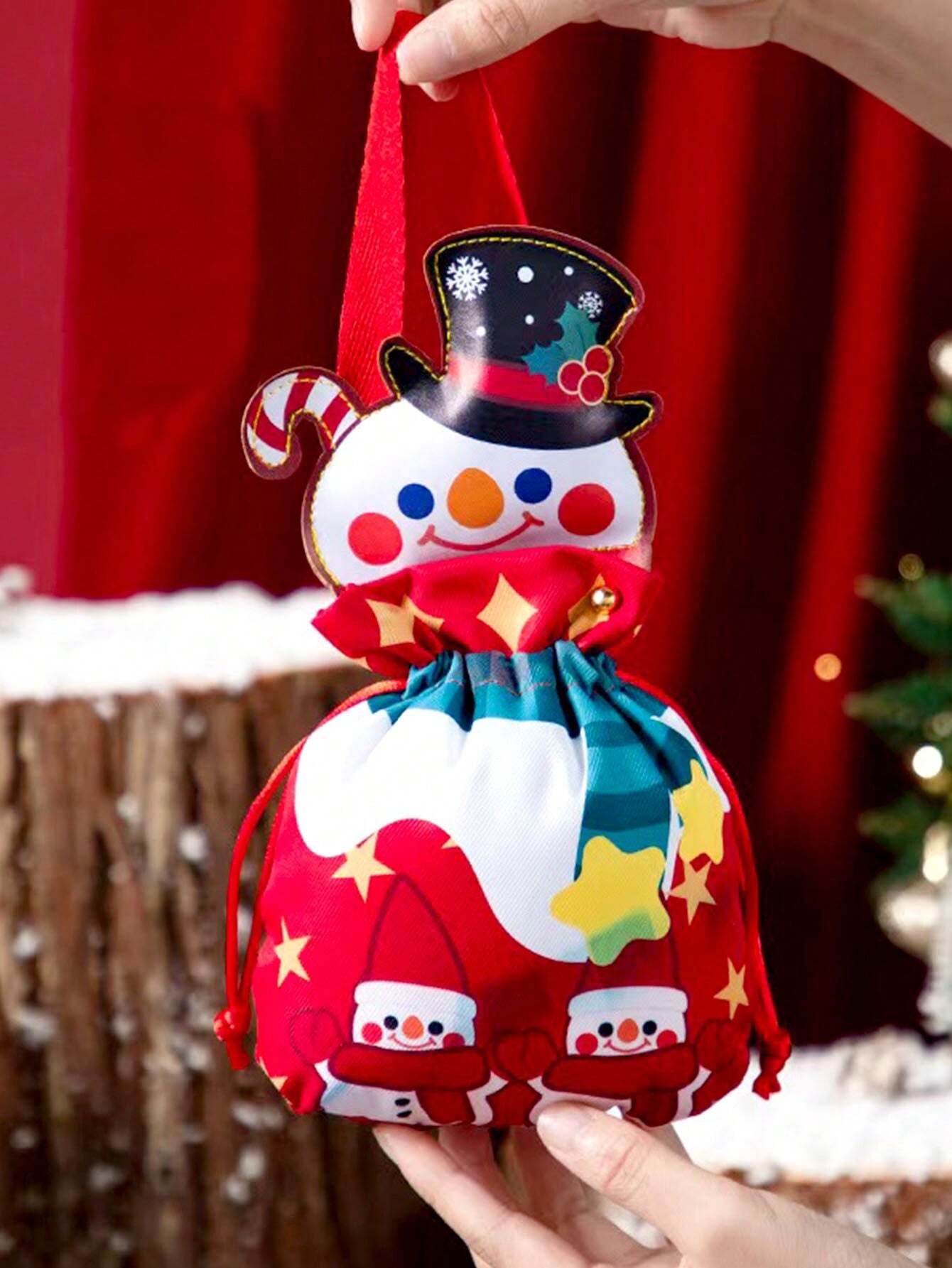 Christmas Santa Snowman Gift Bags