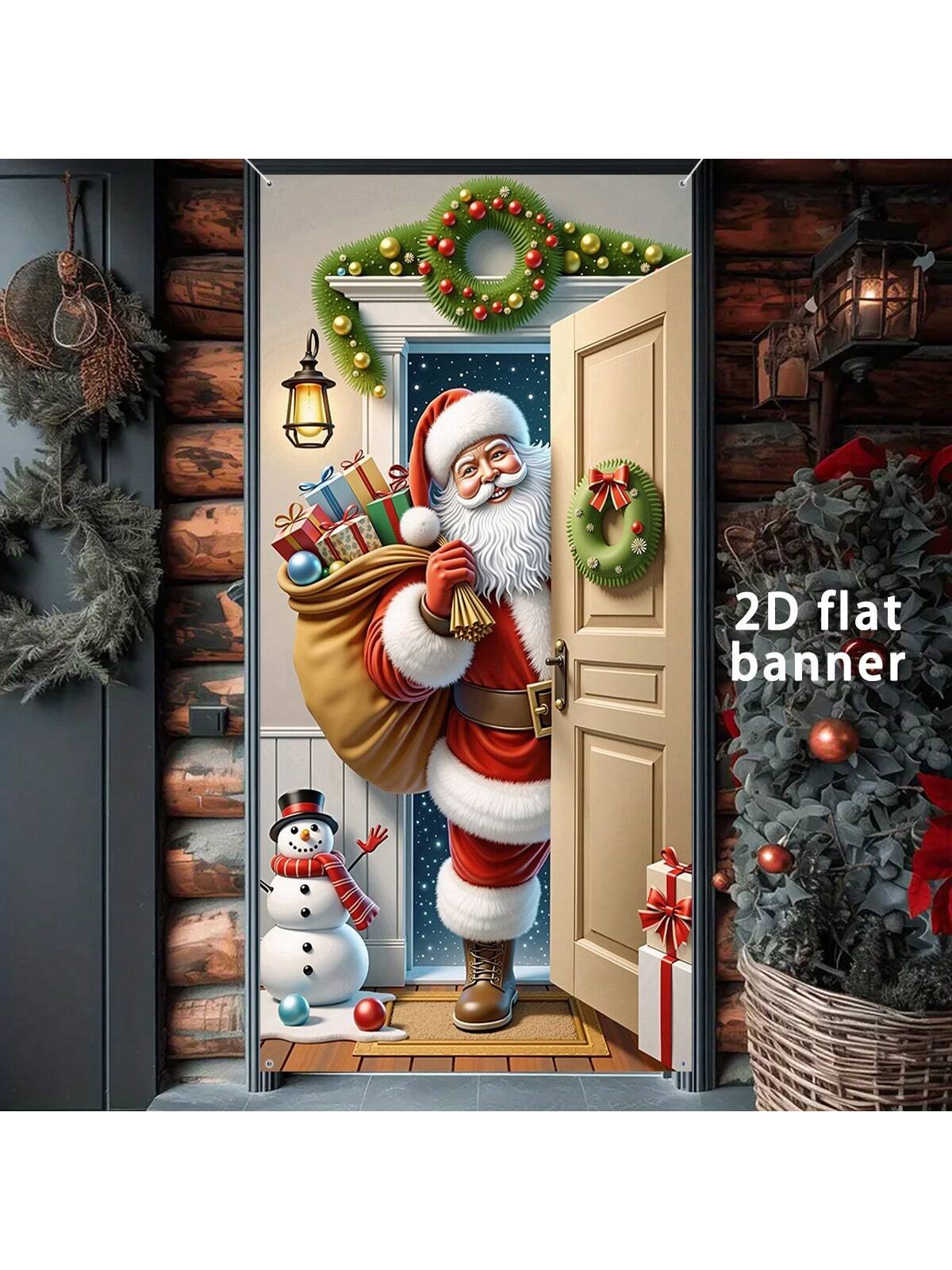 Santa Claus Christmas Door Banner