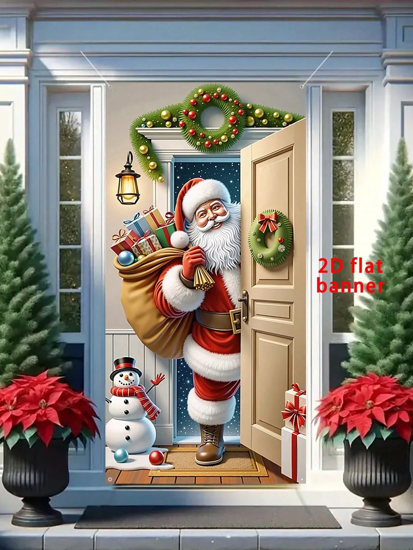 Santa Claus Christmas Door Banner