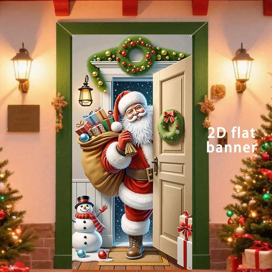 Santa Claus Christmas Door Banner