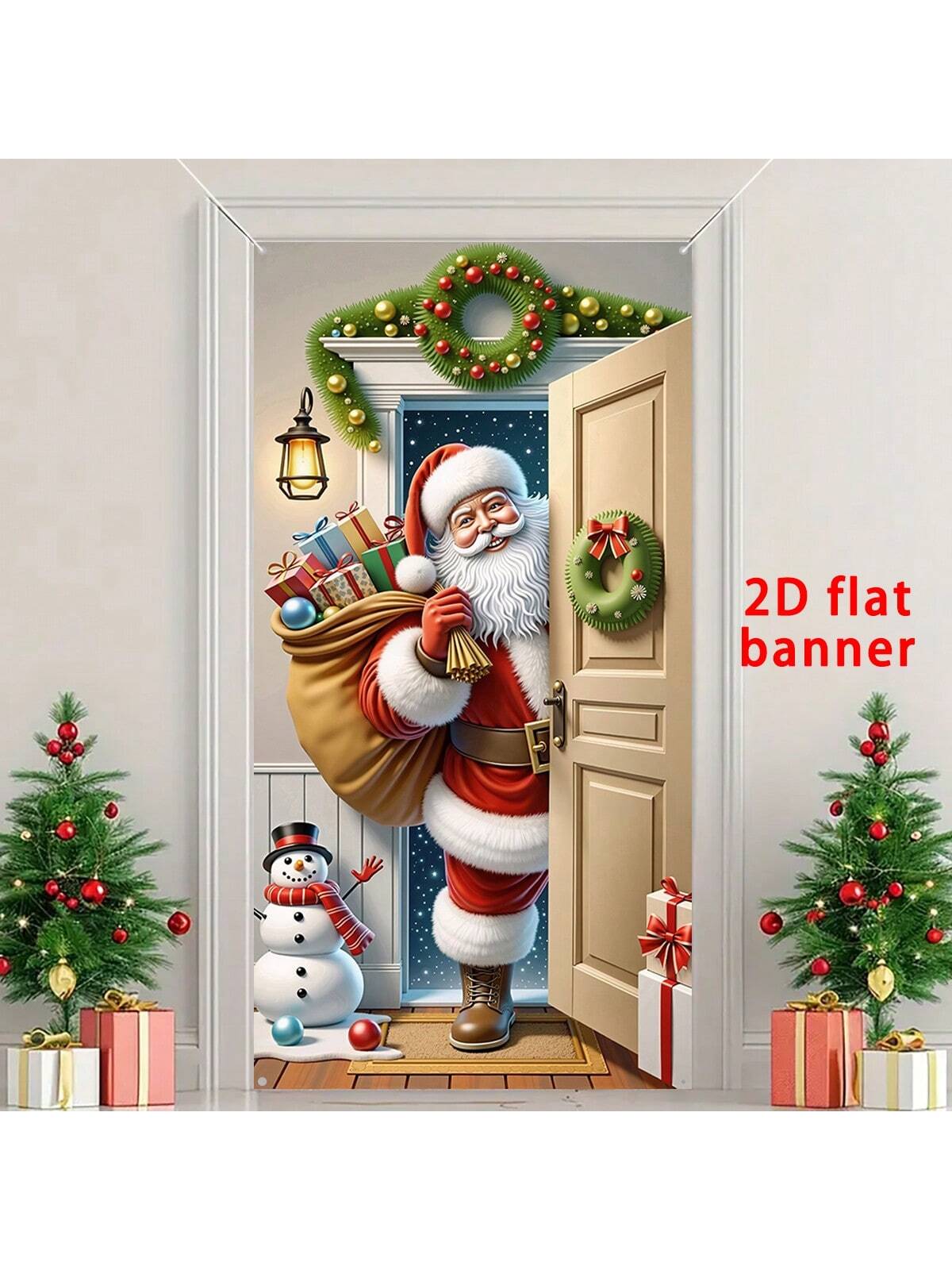 Santa Claus Christmas Door Banner