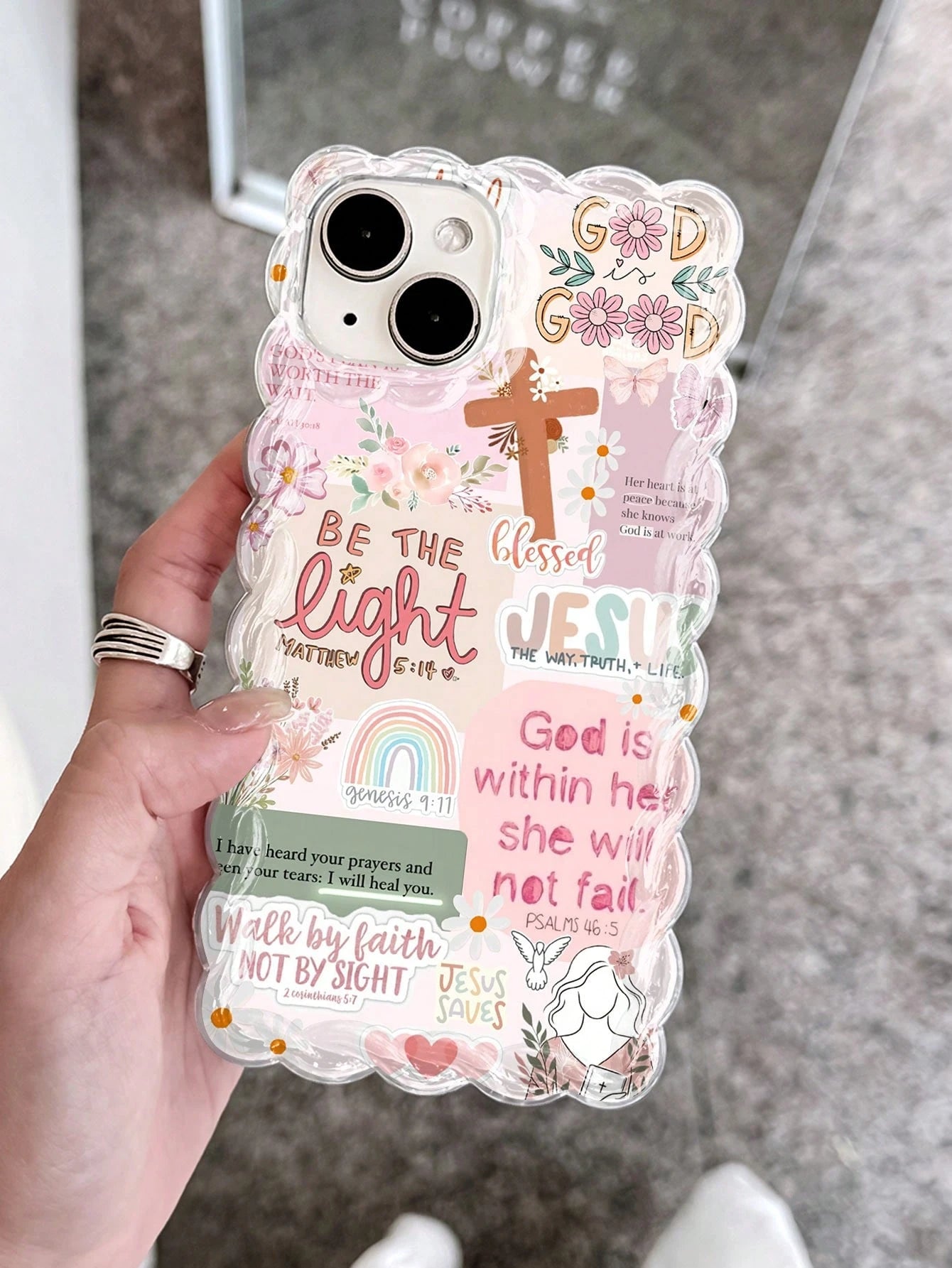 Retro Jesus Collage iPhone Case