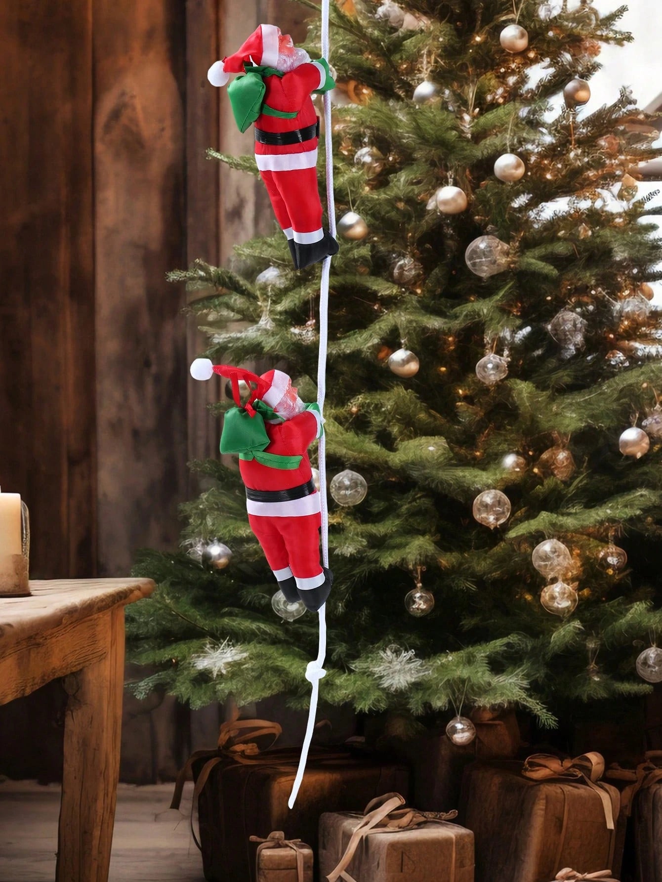 Santa Claus Climbing Rope Ornament