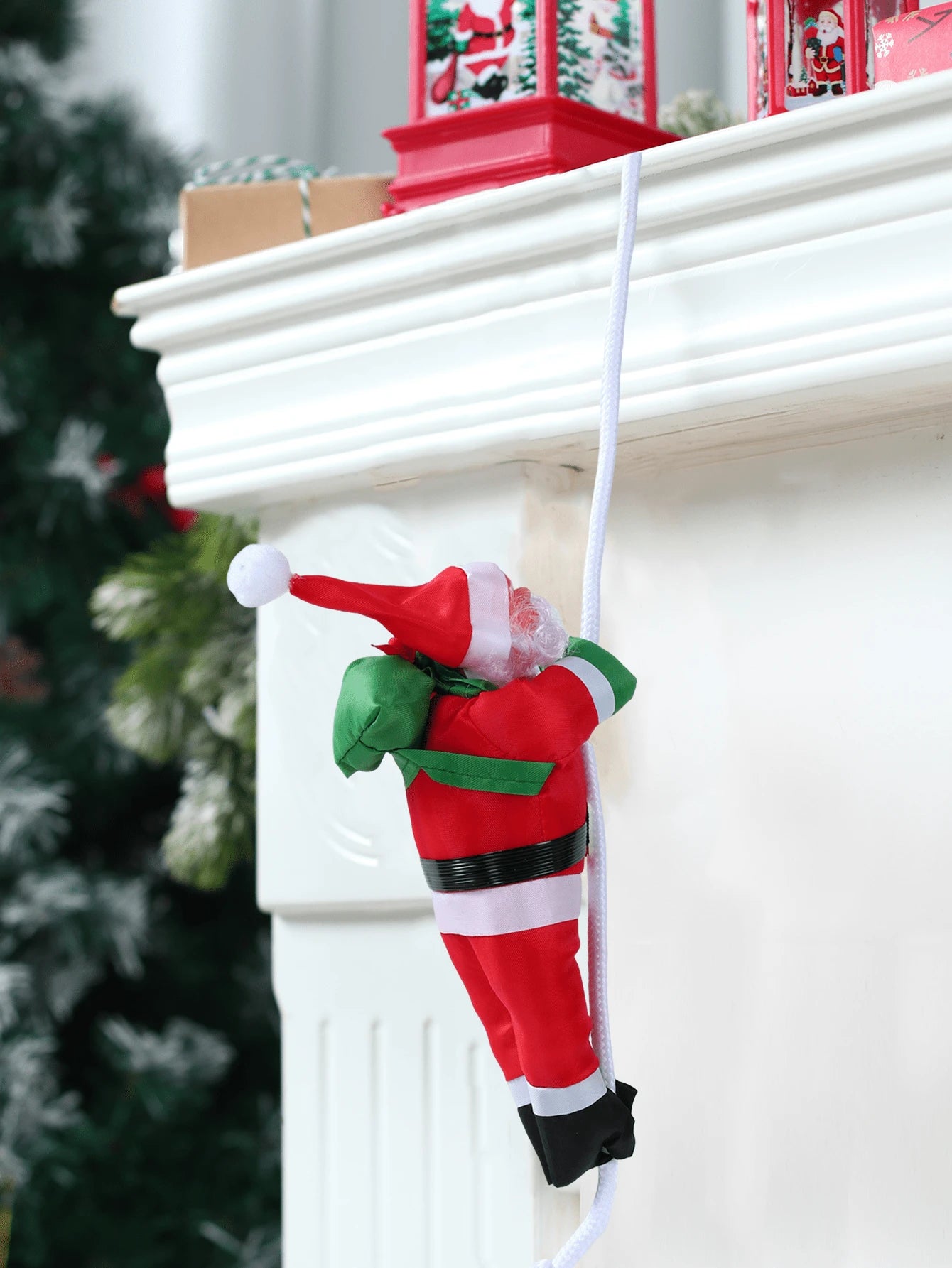 Santa Claus Climbing Rope Ornament
