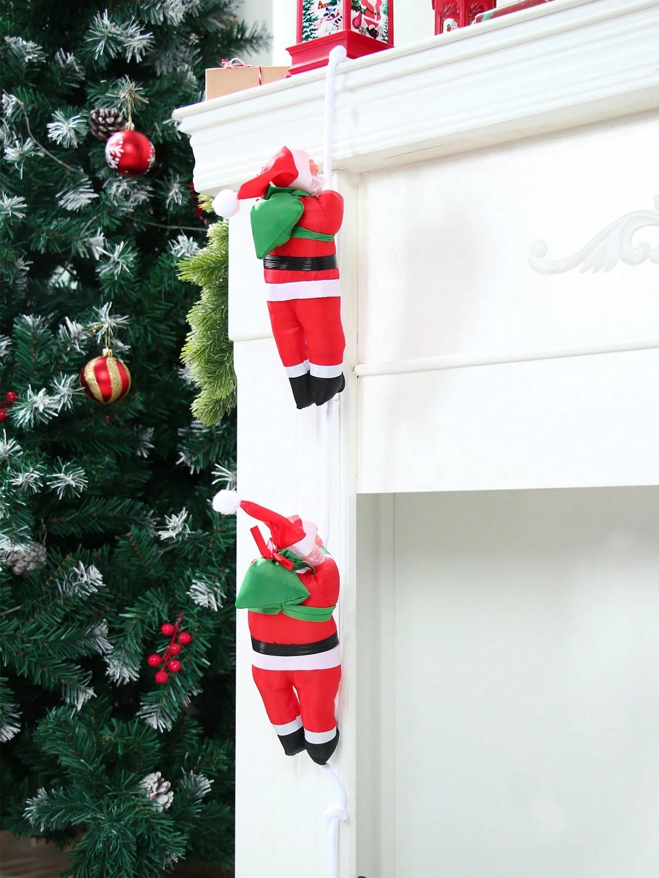 Santa Claus Climbing Rope Ornament