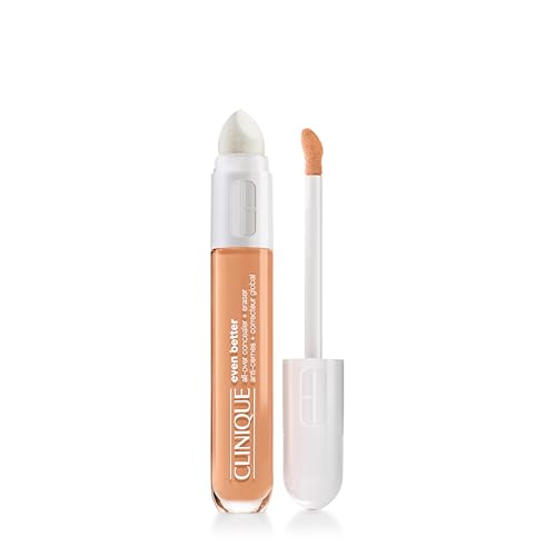 Clinique Even Better All-Over Full Coverage Concealer + Eraser For Dark Circles | Hydrating, Brightening + Depuffing, Toasted Wheat, 0.2 Fl Oz