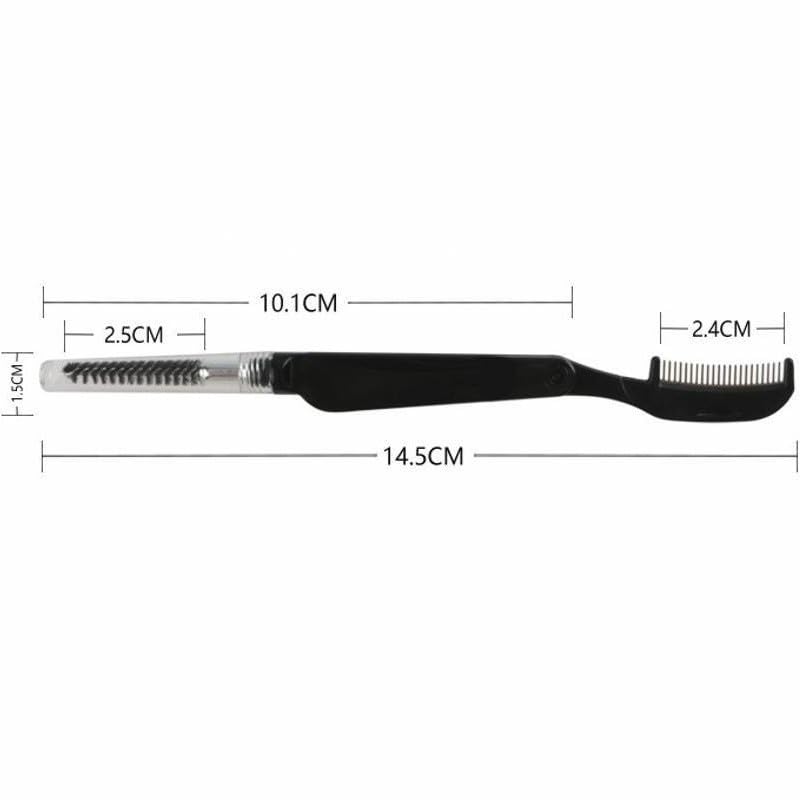 Abera Eyebrow Brush and Comb Eyelash Brush Eyelash Separator Eye Brow Comb & Spoolie Brush Professional Mascara Brushes Eyebrow Eyelash Grooming Brush Eye Makeup Tools (D. Eyelash Brush) (Set 1)