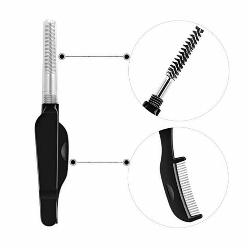 Abera Eyebrow Brush and Comb Eyelash Brush Eyelash Separator Eye Brow Comb & Spoolie Brush Professional Mascara Brushes Eyebrow Eyelash Grooming Brush Eye Makeup Tools (D. Eyelash Brush) (Set 1)