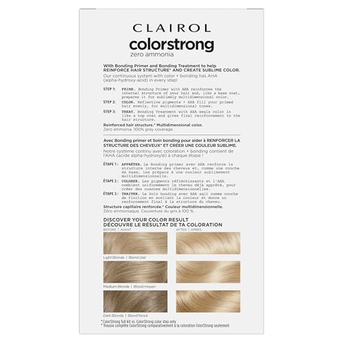 Clairol ColorStrong Permanent Zero Ammonia Hair Dye, 10.0 Extra Light Blonde - Big Sur Hair Color, Pack of 1