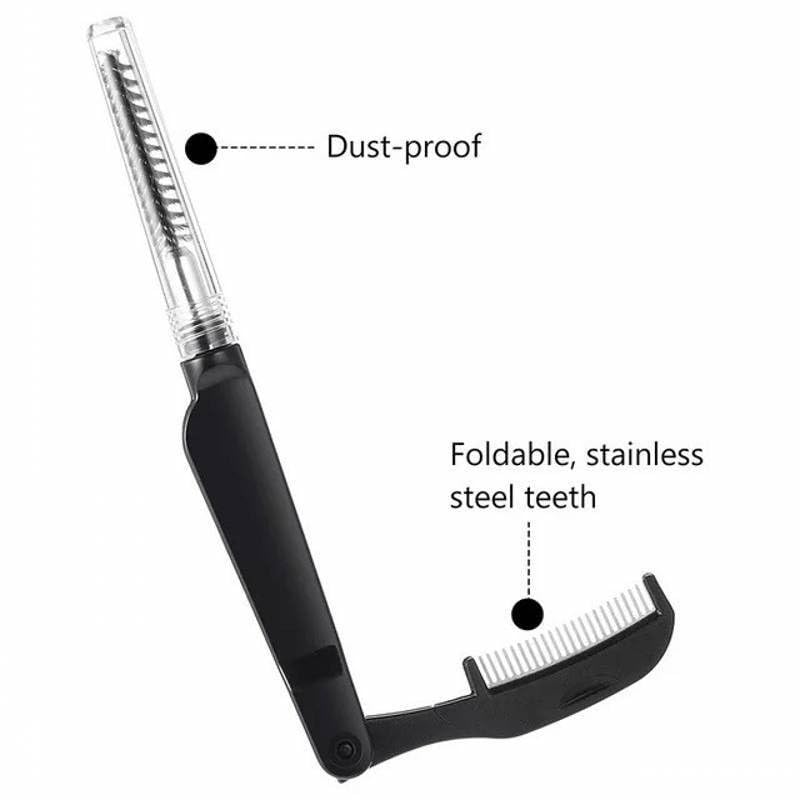 Abera Eyebrow Brush and Comb Eyelash Brush Eyelash Separator Eye Brow Comb & Spoolie Brush Professional Mascara Brushes Eyebrow Eyelash Grooming Brush Eye Makeup Tools (D. Eyelash Brush) (Set 1)