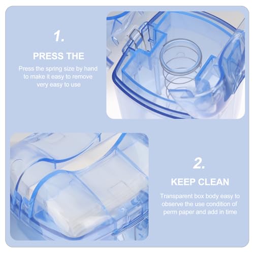 Beavorty Perm End Paper Dispenser Salon Perm Paper Dispenser Perm Paper Storage Box Plastic Spa Small Tools