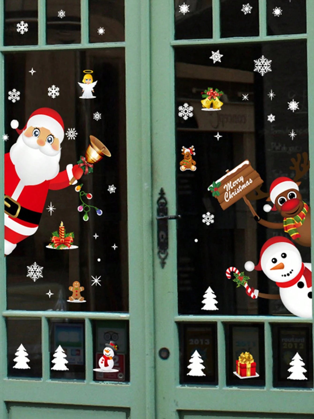 43pcs Christmas Snowflake Window Stickers