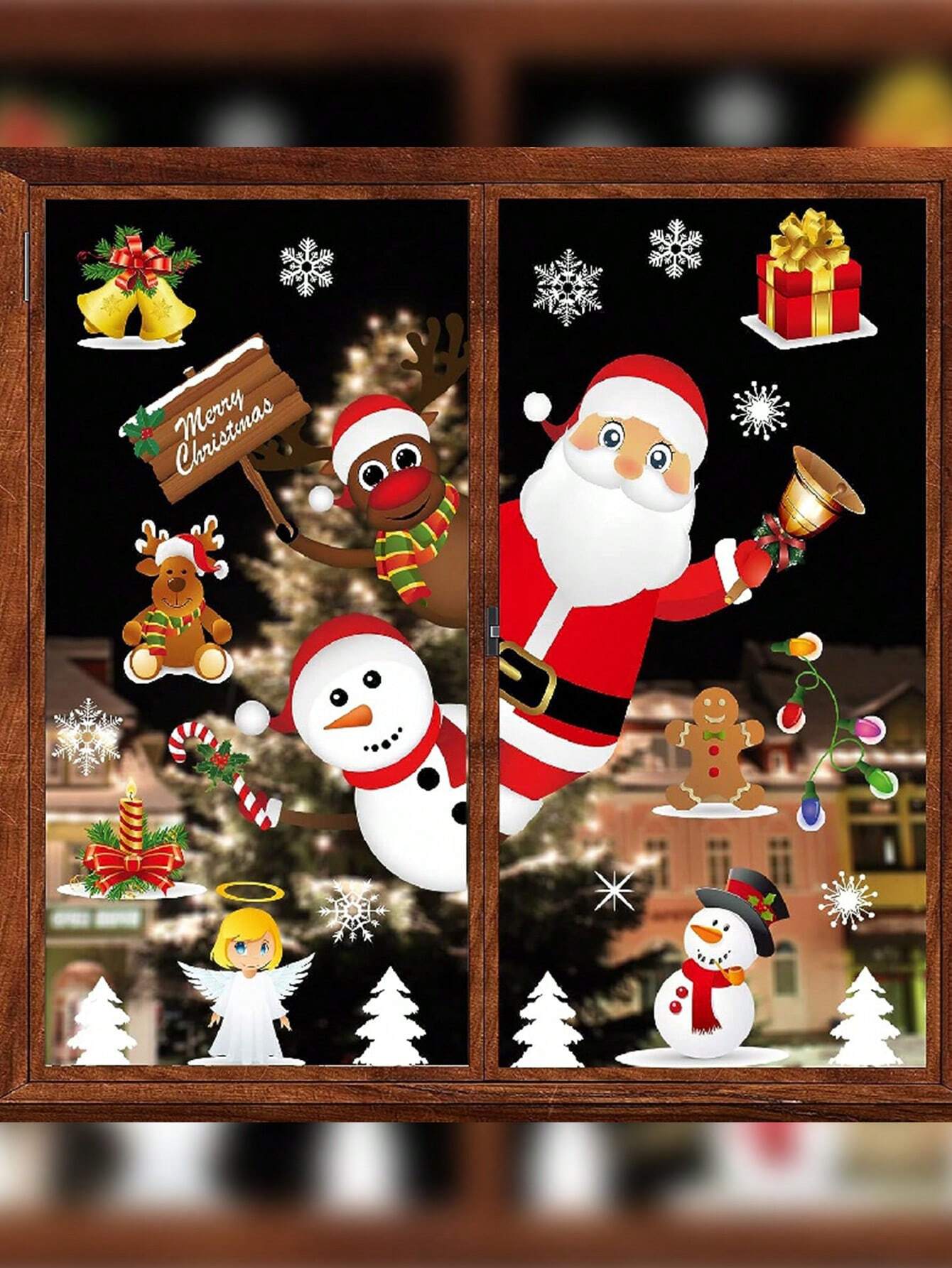 43pcs Christmas Snowflake Window Stickers