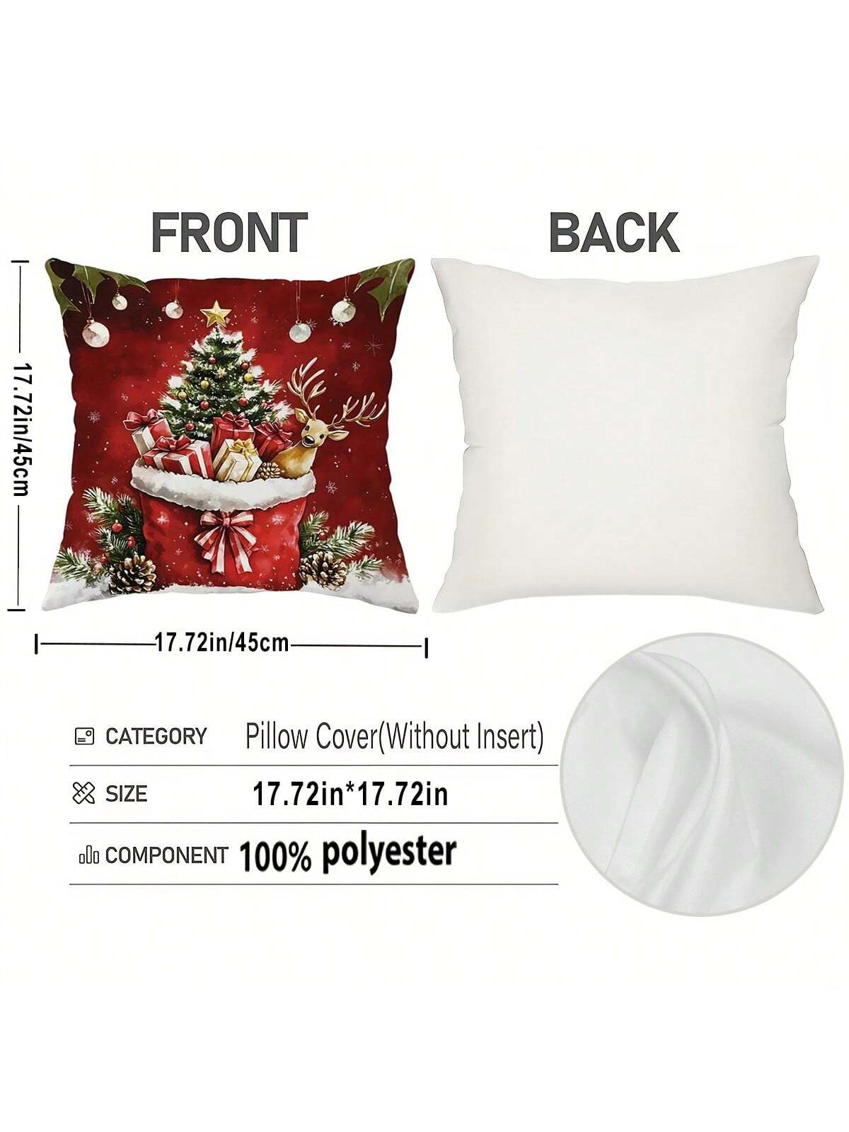 4pcs Christmas Santa Snowman Pillow Covers