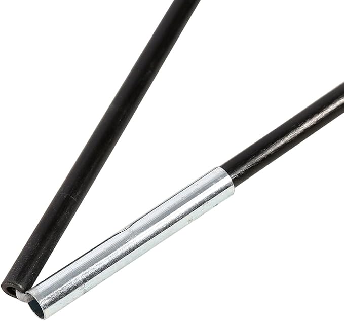 Cocoarm Replacement Tent Poles, Black Preassembled Tent Pole Outdoor Camping Fiber Glass Rod Double Tent Pole Support Frames Kit