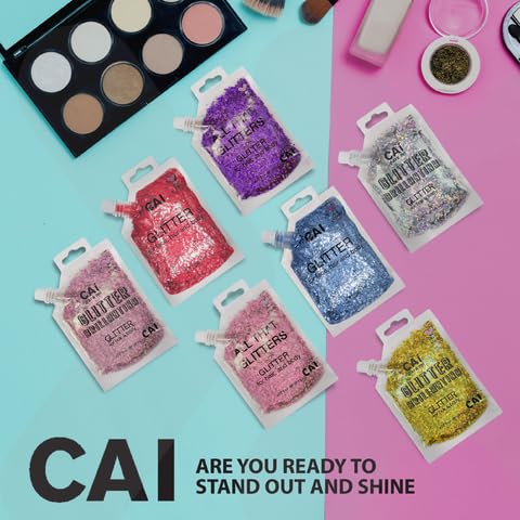 Face Glitter; Hair & Body Makeup: for Kids/Women (3 Oz Silver) Chunky Iridescent Holograph Stars Moon Cosmetic Grade, Cruelty Free Apply Without Glue, Easy to Take Off Keeps Skin Clean