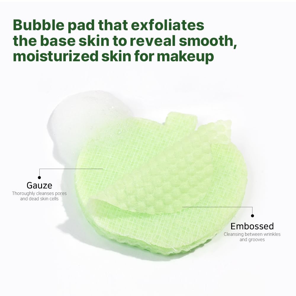 Ariul Apple Cider All Kill Cleansing Bubble Pads – Effective Pore Cleansing & Hydrating, 2-Step Dual Pads for Makeup Removal & Exfoliation, Korean Skin Care, 60 Counts, 150ml / 5.07 fl. oz