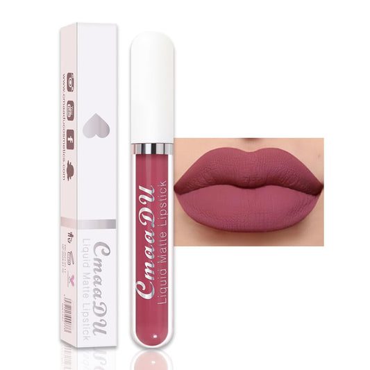 evpct 1Pcs Mauve Liquid Matte Lipstick Lipgloss Set for Women, labiales mate 24 horas originales matte larga duracion 24 Hour Lipstick Lip Stains Long Lasting Waterproof 24, 09#