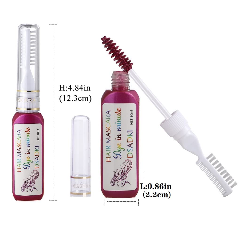 DSADKI Temporary Hair Color Mascara Washable Hair Dye Stick Non-toxic Instant Hair Chalk Dye for Girls Women (Purple)