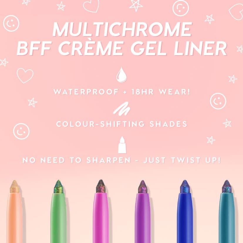 ColourPop Crème Gel Waterproof Chrome Eyeliner - 18HR Wear, Ultra-Pigmented Eyeliner Pencil with Matte & Metallic Finishes - Smudge-Proof, Vegan & Cruelty-Free - Wild Idea (0.01 oz)