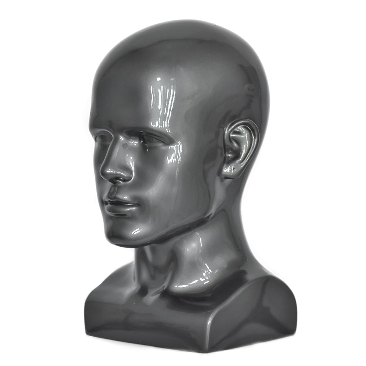 BLTYXT PVC Male Mannequin Head Professional Manikin Training Head for Display Headphone Game Console Hats Wigs Jewellery Glasses Facemask Caps Model Head (L90hh)