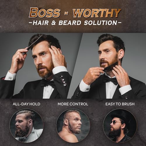 Bossman Hair & Beard Pomade for Men (Magic Scent) – Medium Hold & Moisturizing for Hair, Beard & Mustache Styling – Made in USA