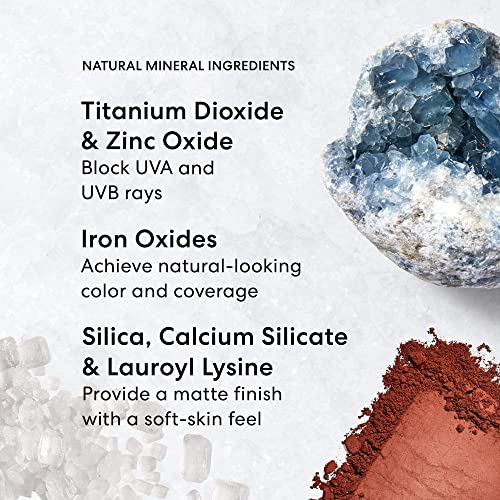 bareMinerals Original Loose Powder Foundation SPF 15, Lightweight Mineral Loose Powder Foundation Makeup, Buildable Coverage, Talc Free, Vegan (Medium Dark 23)