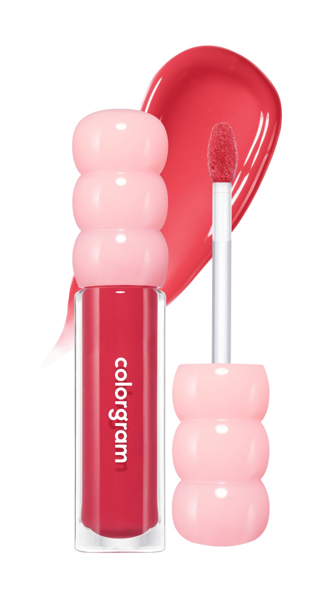 COLORGRAM FRUITY GLASS GLOSS 05 BABY LYCHEE | Non-Sticky Glossy Lip Tint with Glass-Like Shine | Long-Lasting Hydrating Lip Gloss for Smooth & Plump Lips