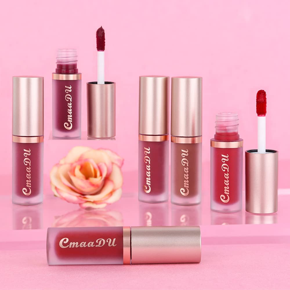 evpct 1Pcs Plum Wine Red Silky Velvet Matte Liquid Lipstick Lip Gloss Set for Women Long Lasting 24 Hours Color Stay Lipstick labiales matte larga duracion mate 24 horas originales 09#