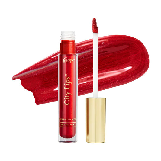 City Beauty City Lips Plumping Lip Gloss Holly - High-Shine Gloss for Fuller, Younger-Looking Lips | Hydrating & Smoothing Lip Treatment Hyaluronic Acid
