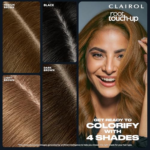 Clairol Root Touch-Up Temporary Concealing Powder, Black Hair Color, Pack of 1