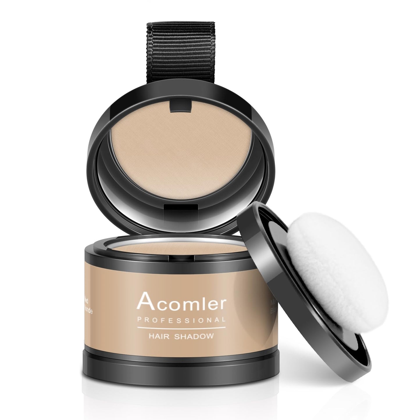 Acomler Instantly Root Touch Up Hairline Shadow Powder,Root Cover Up Hair Powder,Medium Blonde for Thinning Hair, Grey Hair Coverage for Women Men with Eyebrows,Beard Line,Bald Spots (Medium Blonde)
