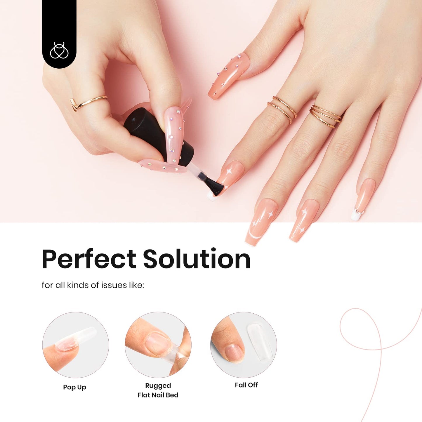 beetles Gel Polish 5 In 1 Nail Glue and Builder Nail Gel 7 in 1 Builder Strengthener Gel Clear Building Gel Hard Gel for Nails Builder Extension, Uv LED Lamp Nail Gel Gift for Women