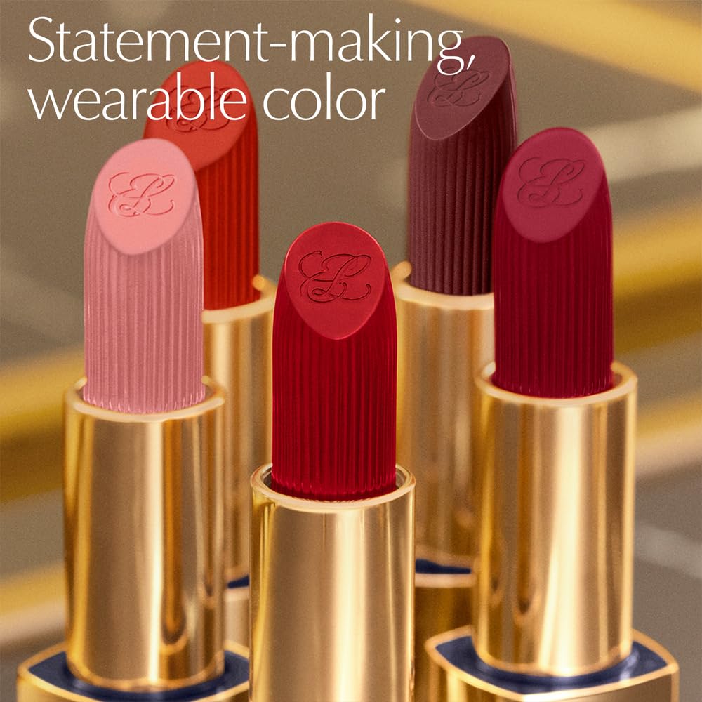 Estée Lauder Pure Color Long-Lasting Cream Lipstick with Cream Finish | Plumping & Nourishing, 220 Powerful