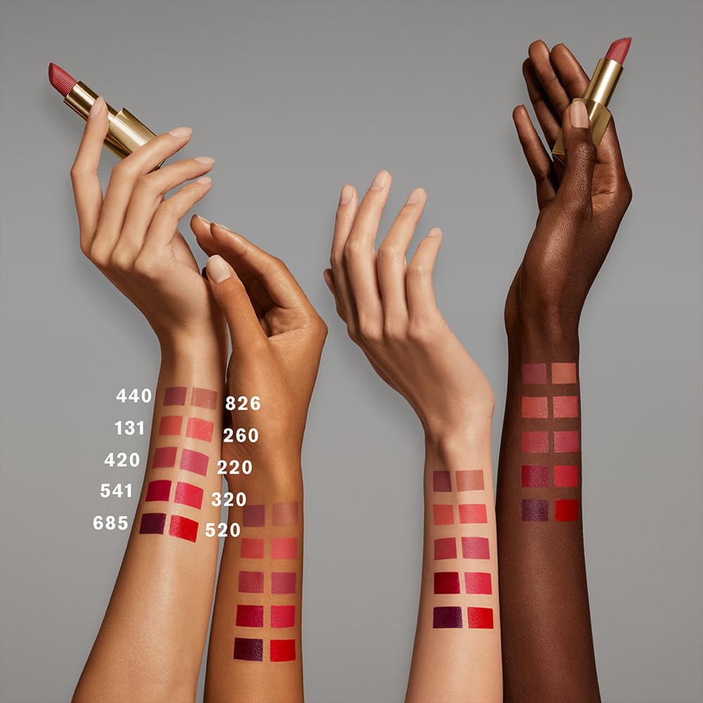 Estée Lauder Pure Color Long-Lasting Cream Lipstick with Cream Finish | Plumping & Nourishing, 220 Powerful